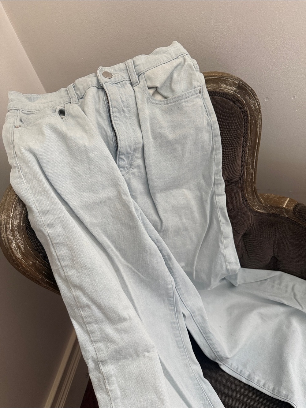 DL1961 Light Wash Wide Leg Jeans